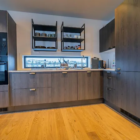 公寓 Northern Light - Nyholmen Luxury Penthouse A 特罗姆瑟